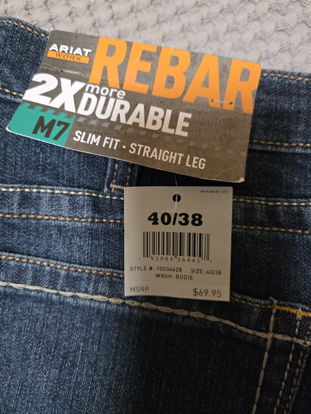 Ariat Men’s Slim Fit Straight Fit Jeans